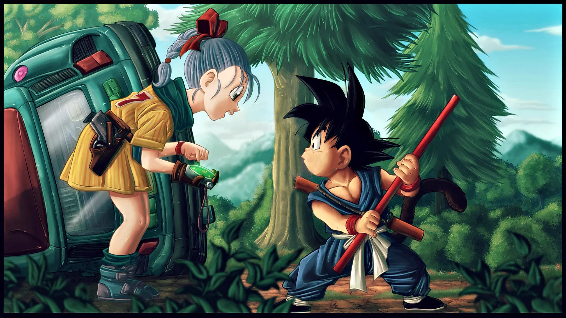 Bulma & Goku — Wallpaper Dragon Ball