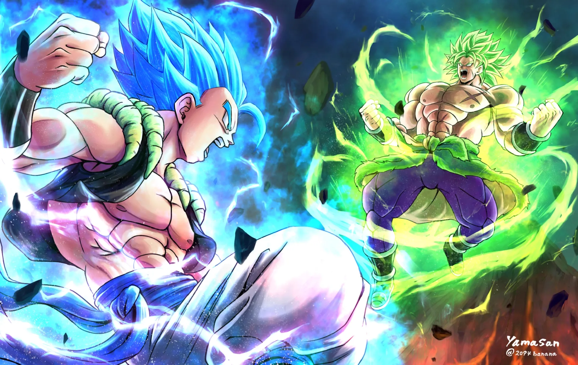 Gogeta vs Broly — Wallpaper Dragon Ball